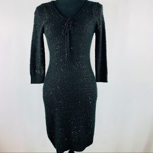 Nurture Sweater Dress Black Size S, 3/4 Sleeve